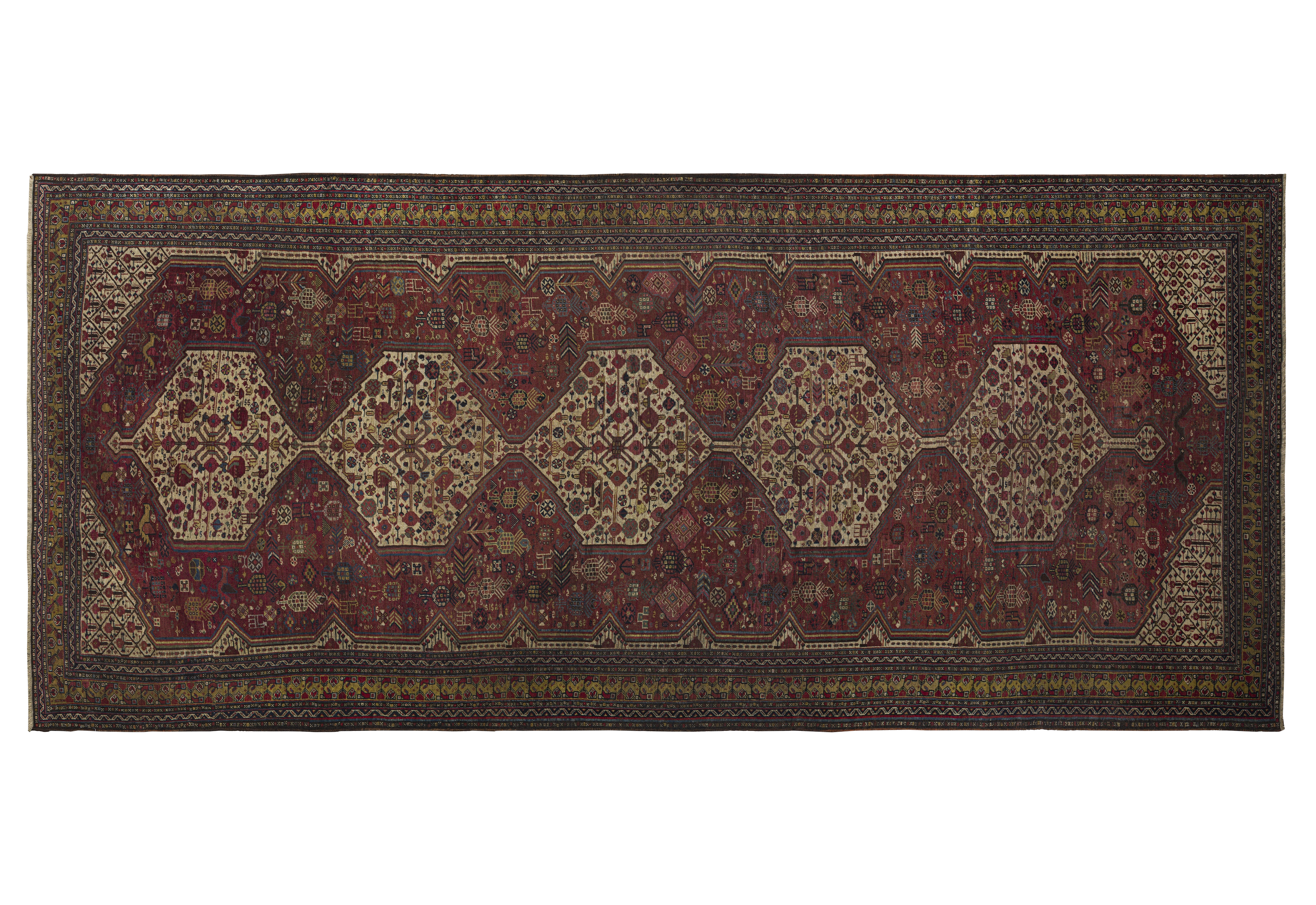 Thumbnail 2 for Antique Persian Shiraz Traditional Rug 10737