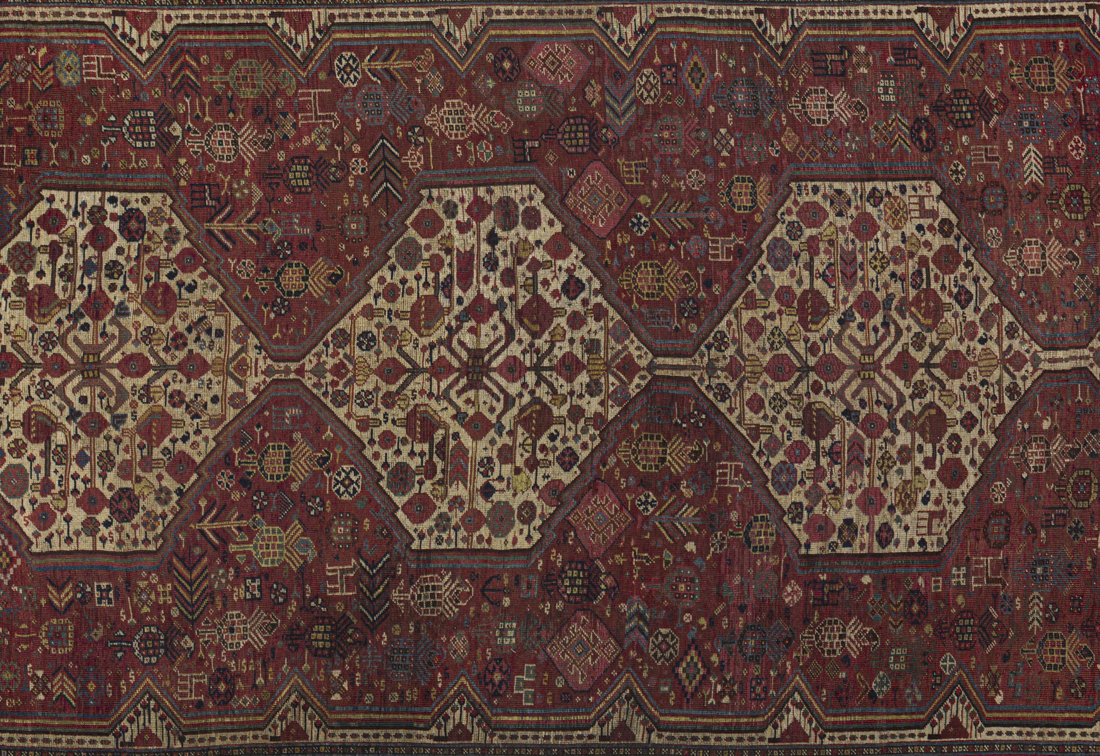 Thumbnail 4 for Antique Persian Shiraz Traditional Rug 10737