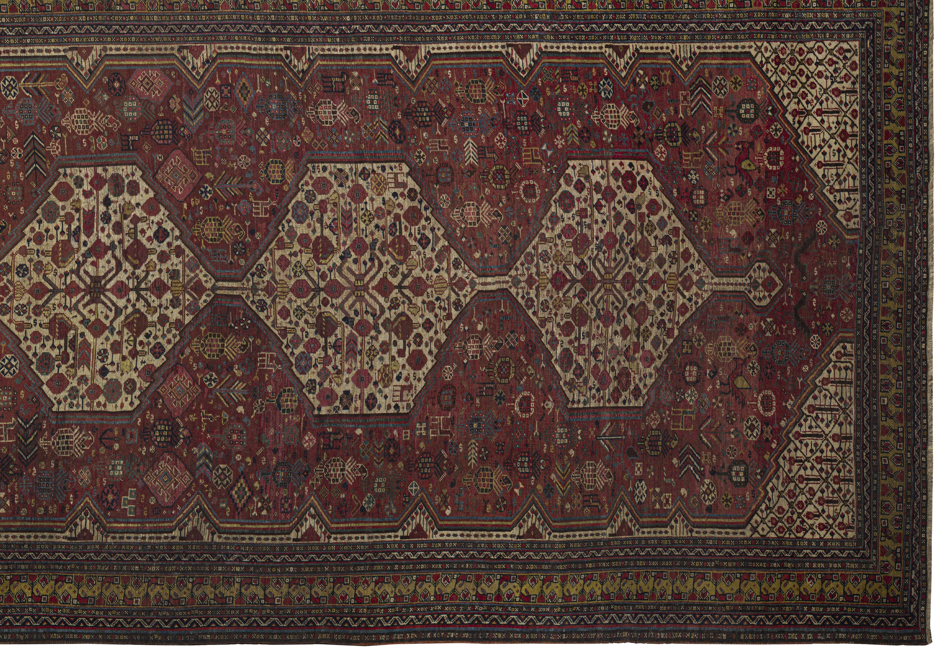 Thumbnail 5 for Antique Persian Shiraz Traditional Rug 10737