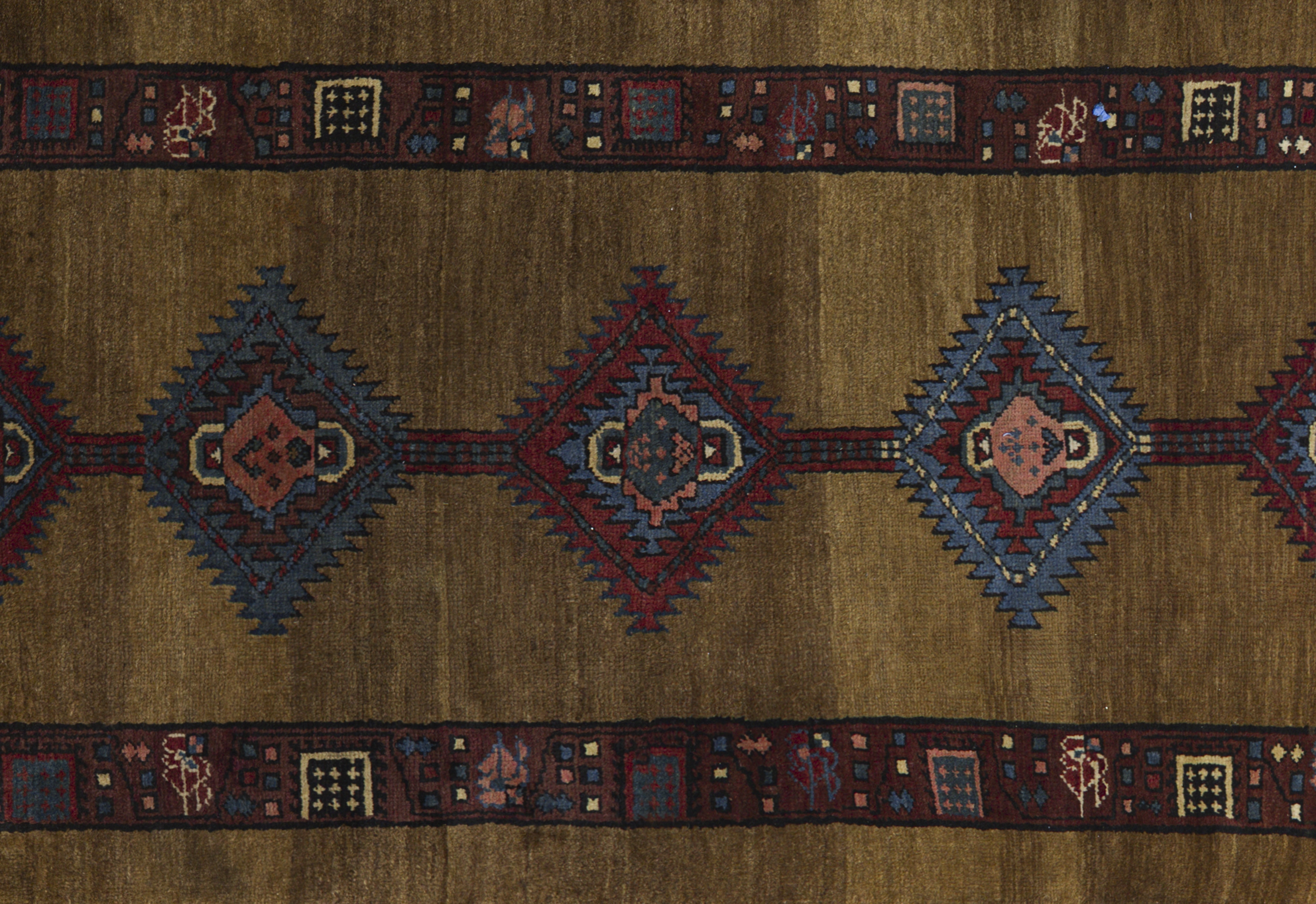 Persian Sarab tribal brown & sapphire rug, geometric – 11144 - image 2
