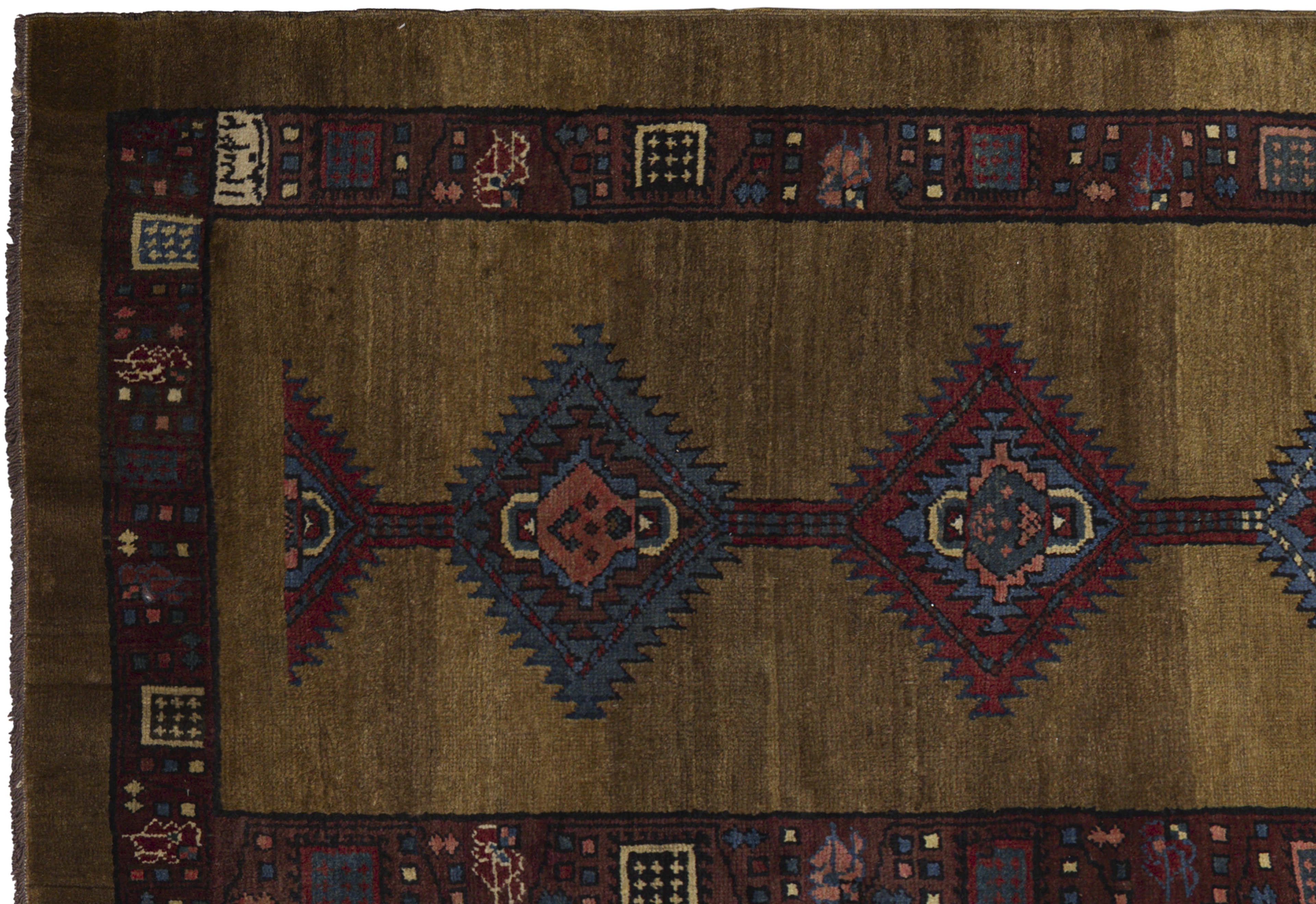 Persian Sarab tribal brown & sapphire rug, geometric – 11144 - image 6