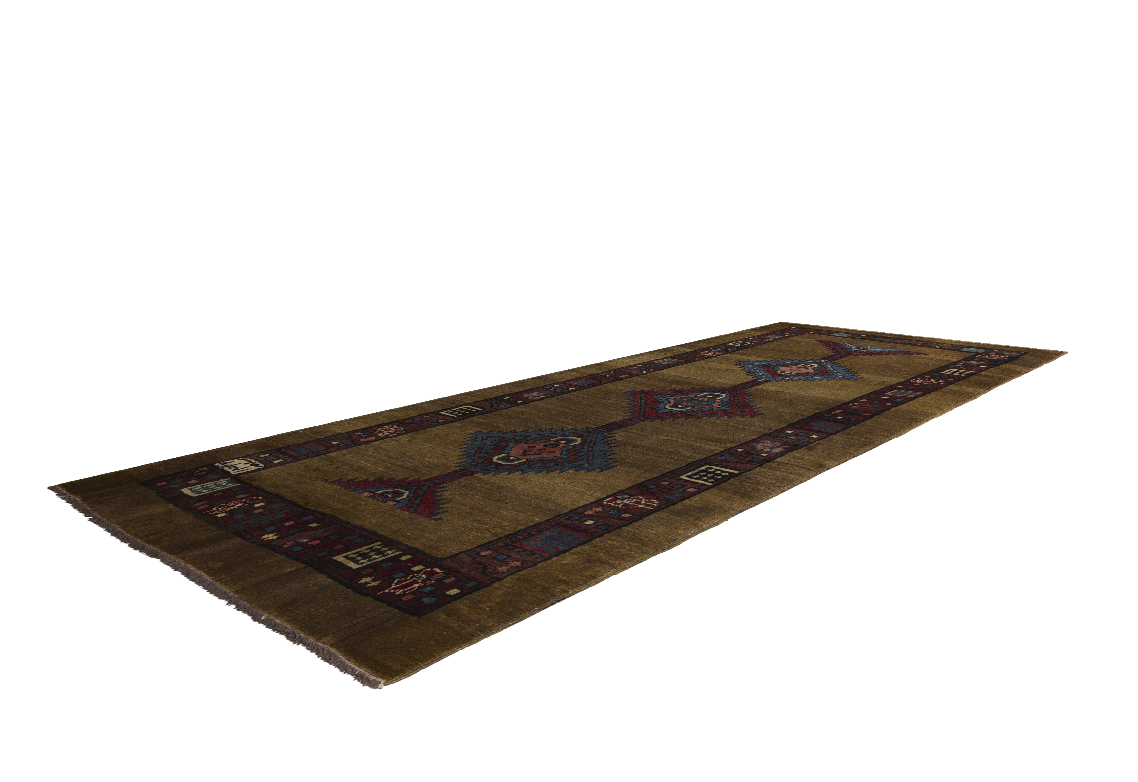 Persian Sarab tribal brown & sapphire rug, geometric – 11144 - image 9
