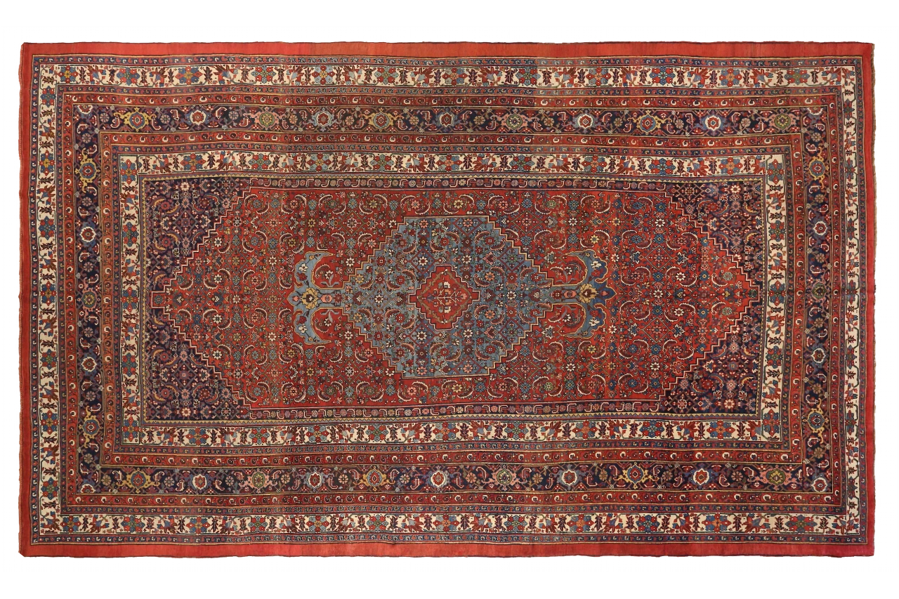 Vintage Persian Bijar Traditional Rug 10338