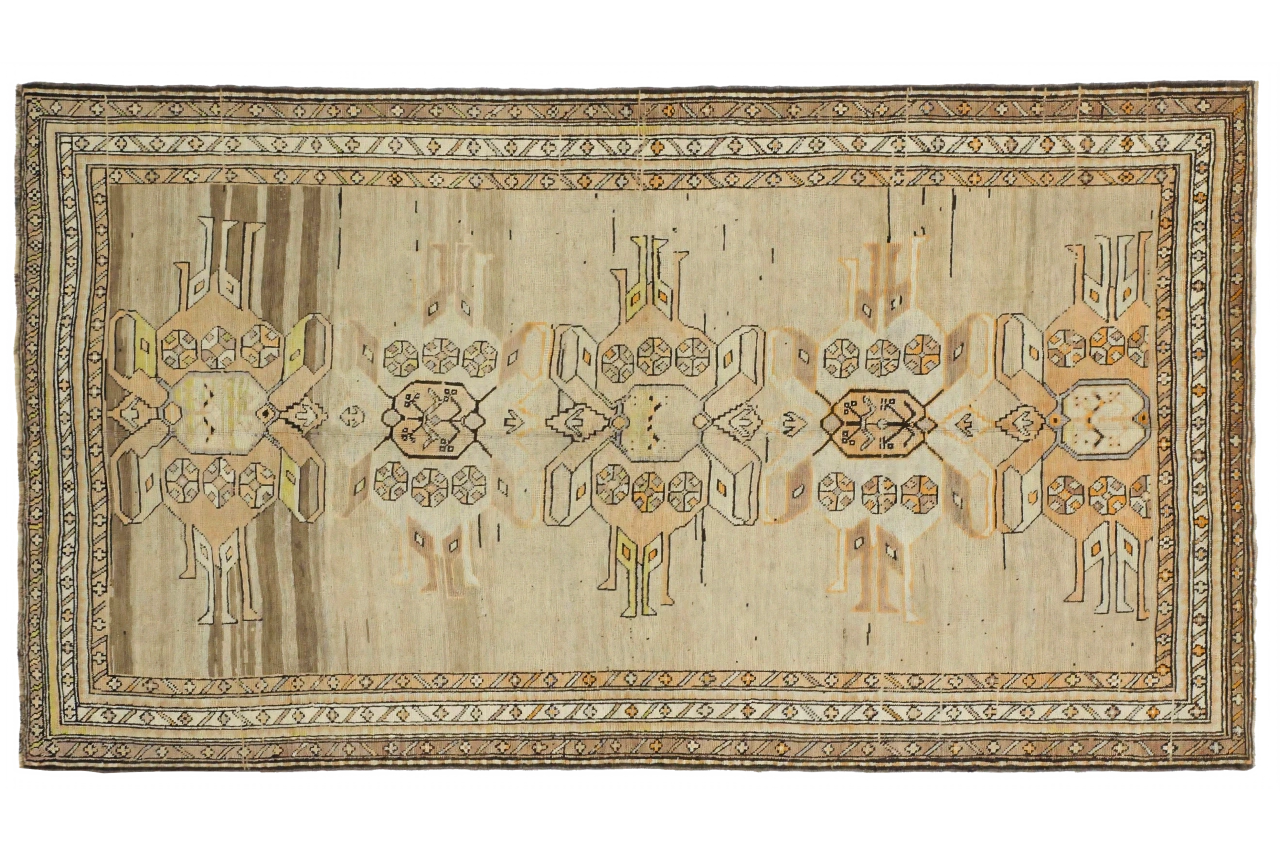 Vintage Russia Central Asia Tribal Rug 10364