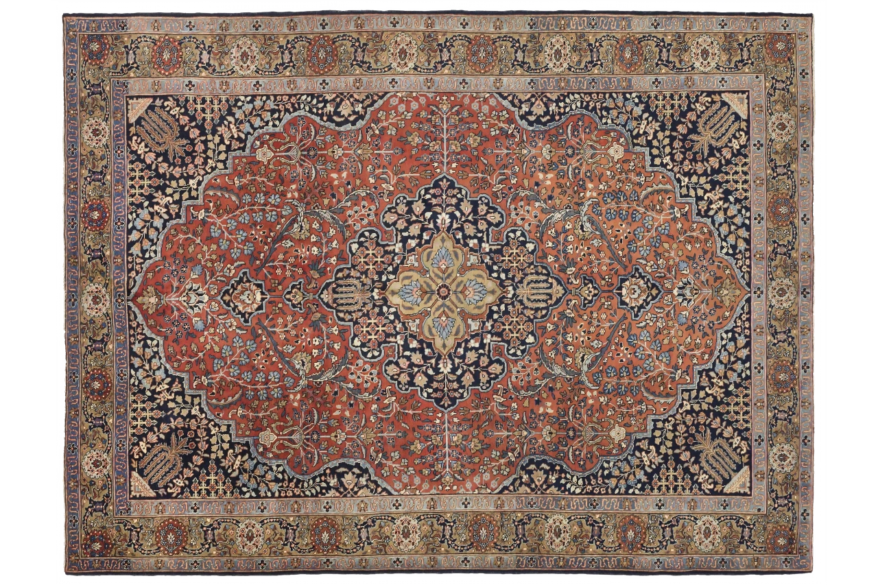 Vintage Persian Tabriz Traditional Rug 10374