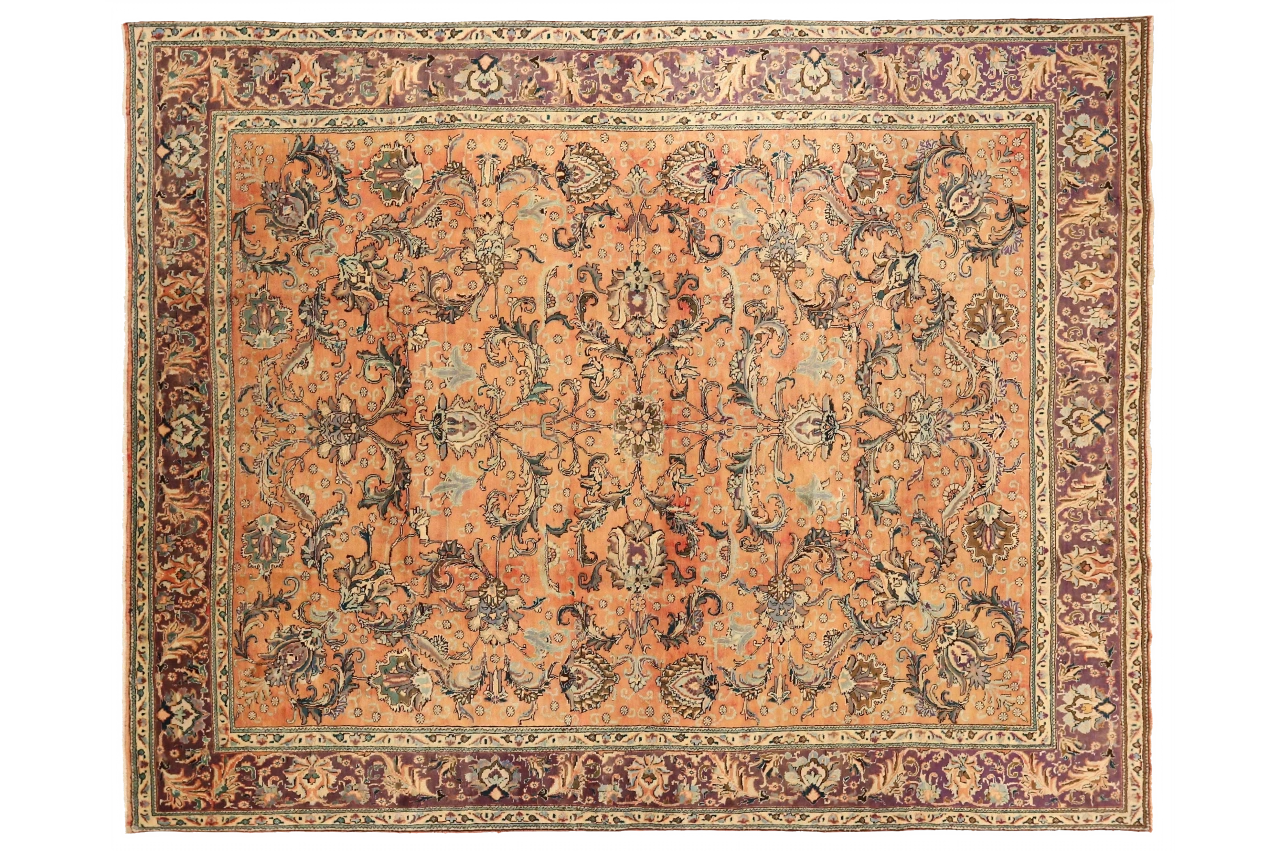 Vintage Persian Tabriz Traditional Rug 10444