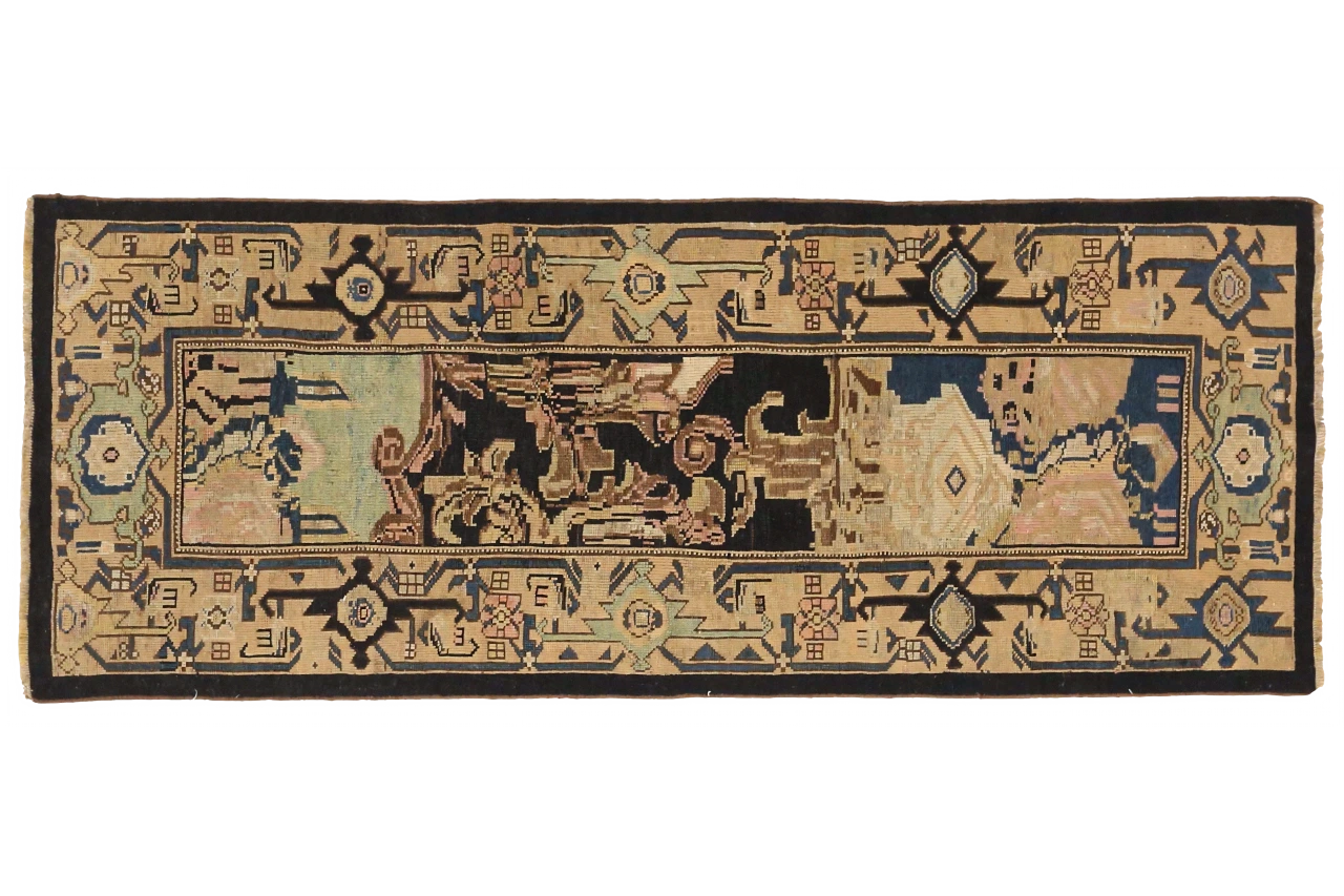 Antique Russia Kazakhstan Transitional Rug 10822