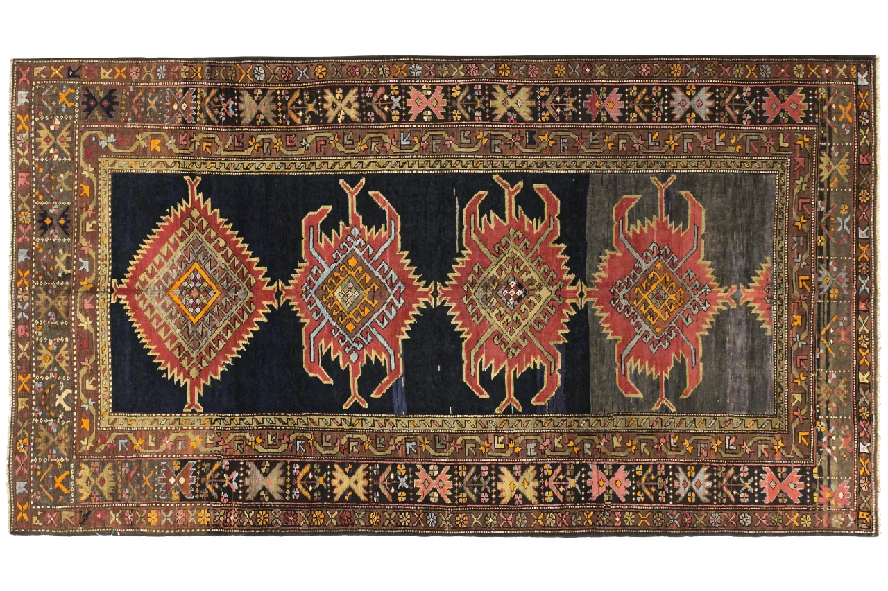 Antique Russia Central Asia Transitional Rug 10894