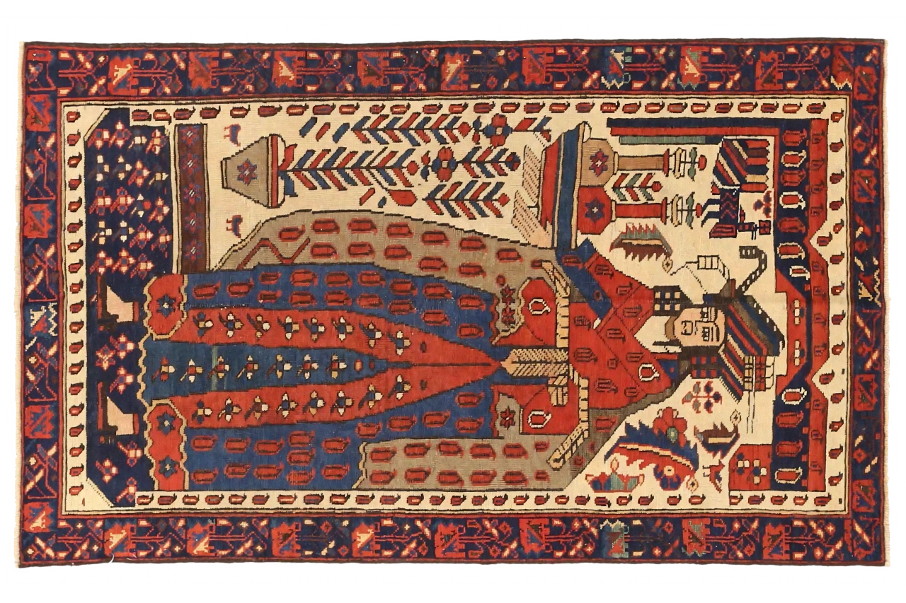 Antique Persian Transitional Rug 10975