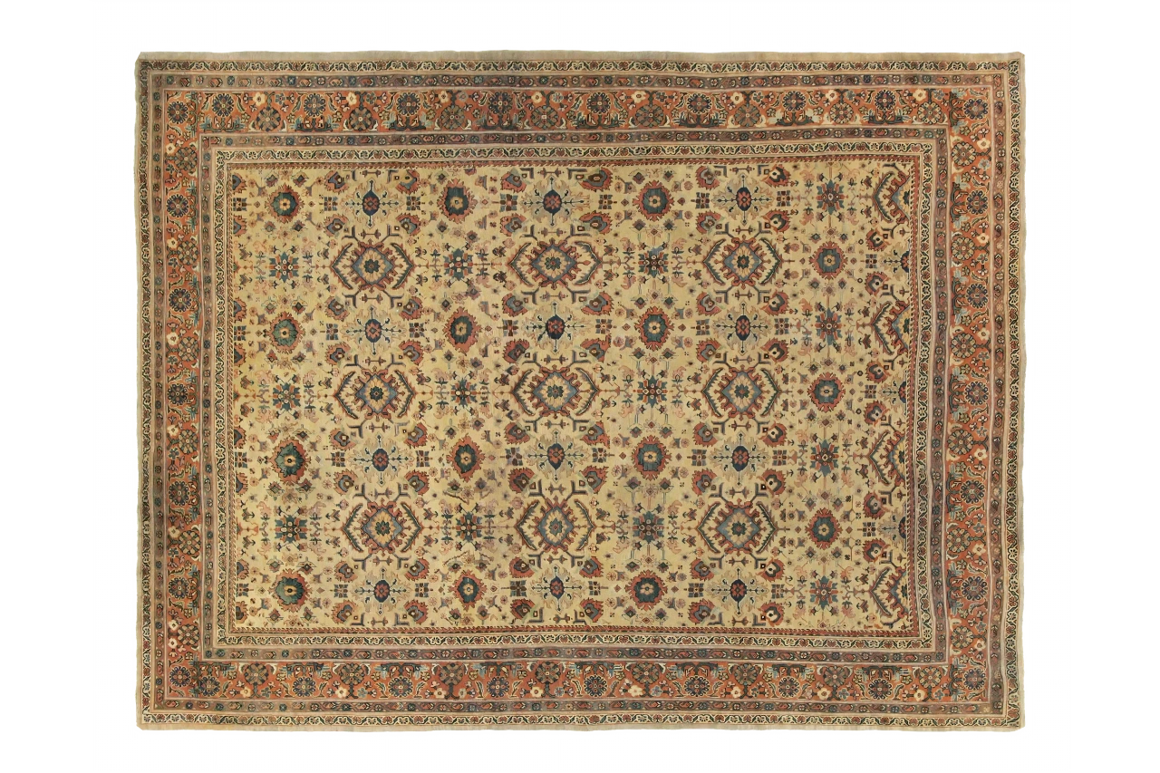 Antique Persian Mahal Traditional Rug 10983