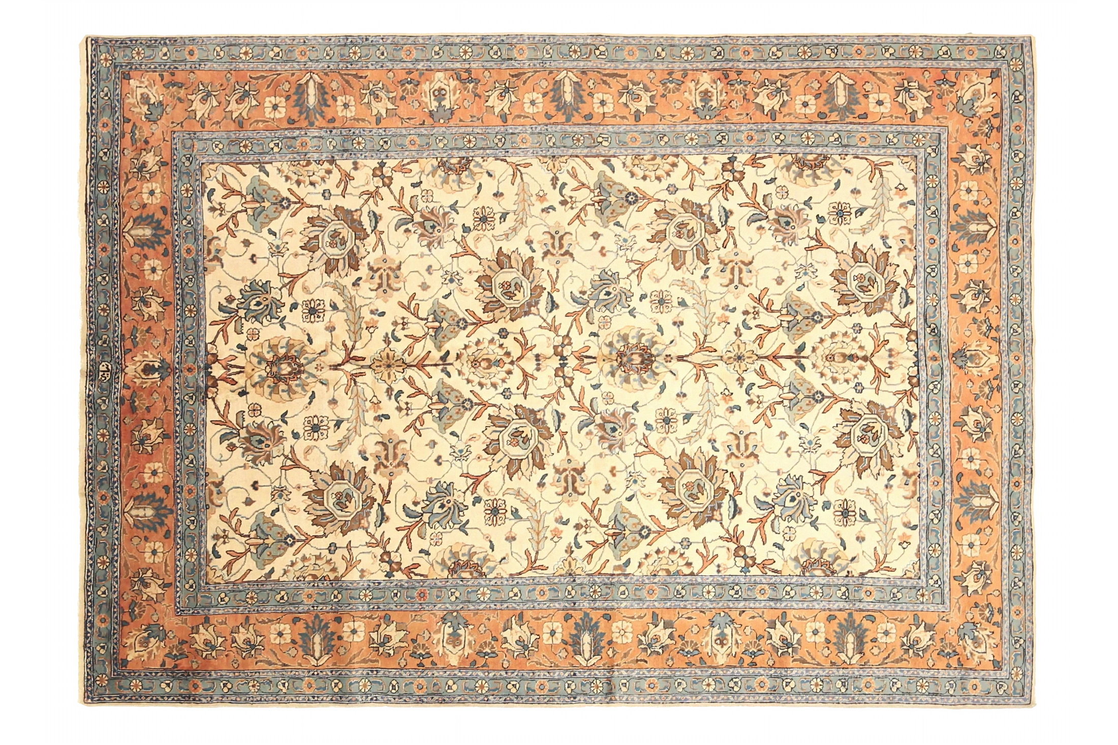 Antique Persian Tabriz Traditional Rug 11005