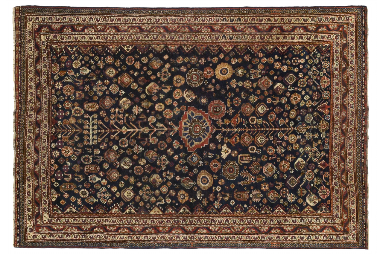 Antique Persian Shiraz Traditional Rug 11020
