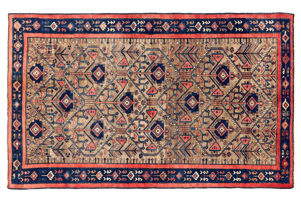 Antique Persian Hamadan Transitional Rug 11021