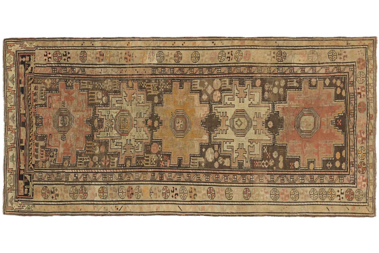 Antique Russia Kazakhstan Traditional Rug 11047