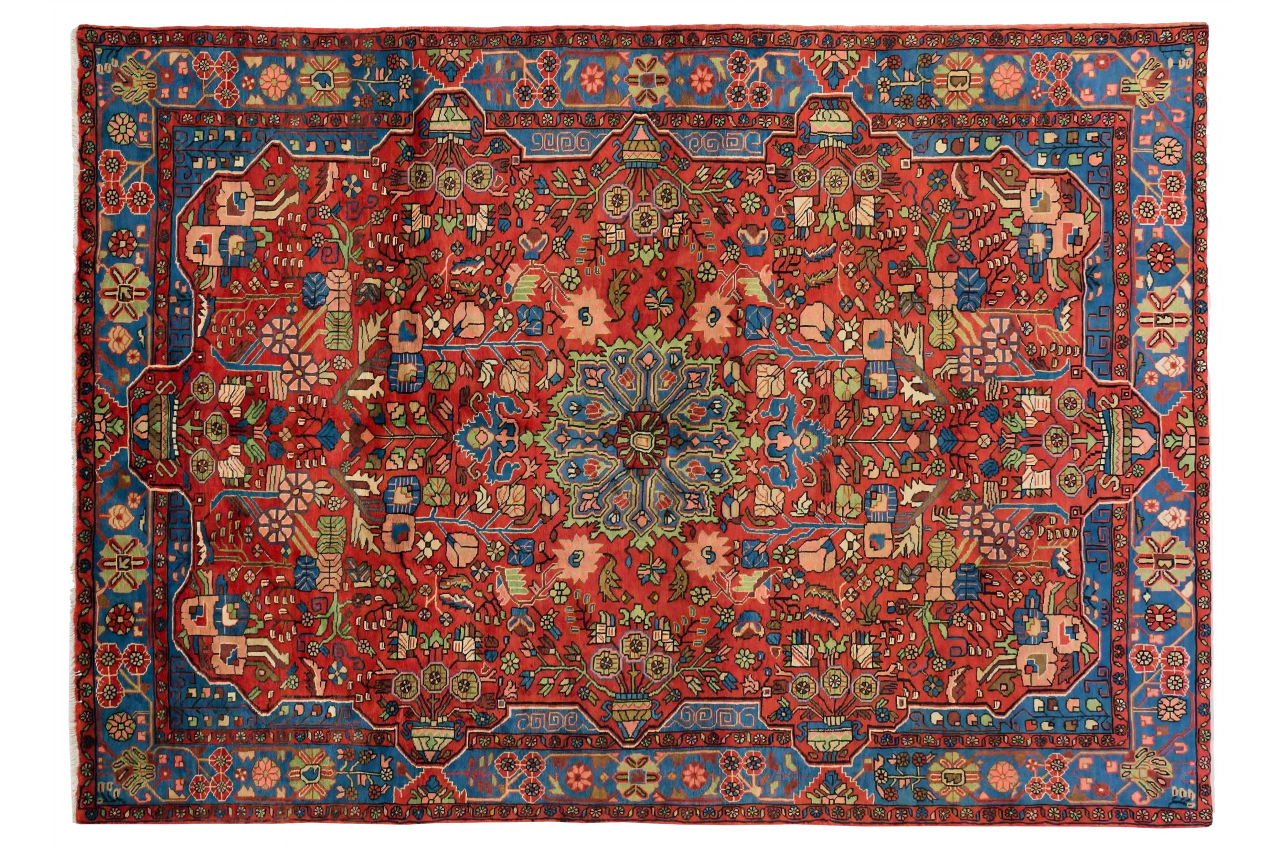 Antique Persian Hamadan Transitional Rug 11052