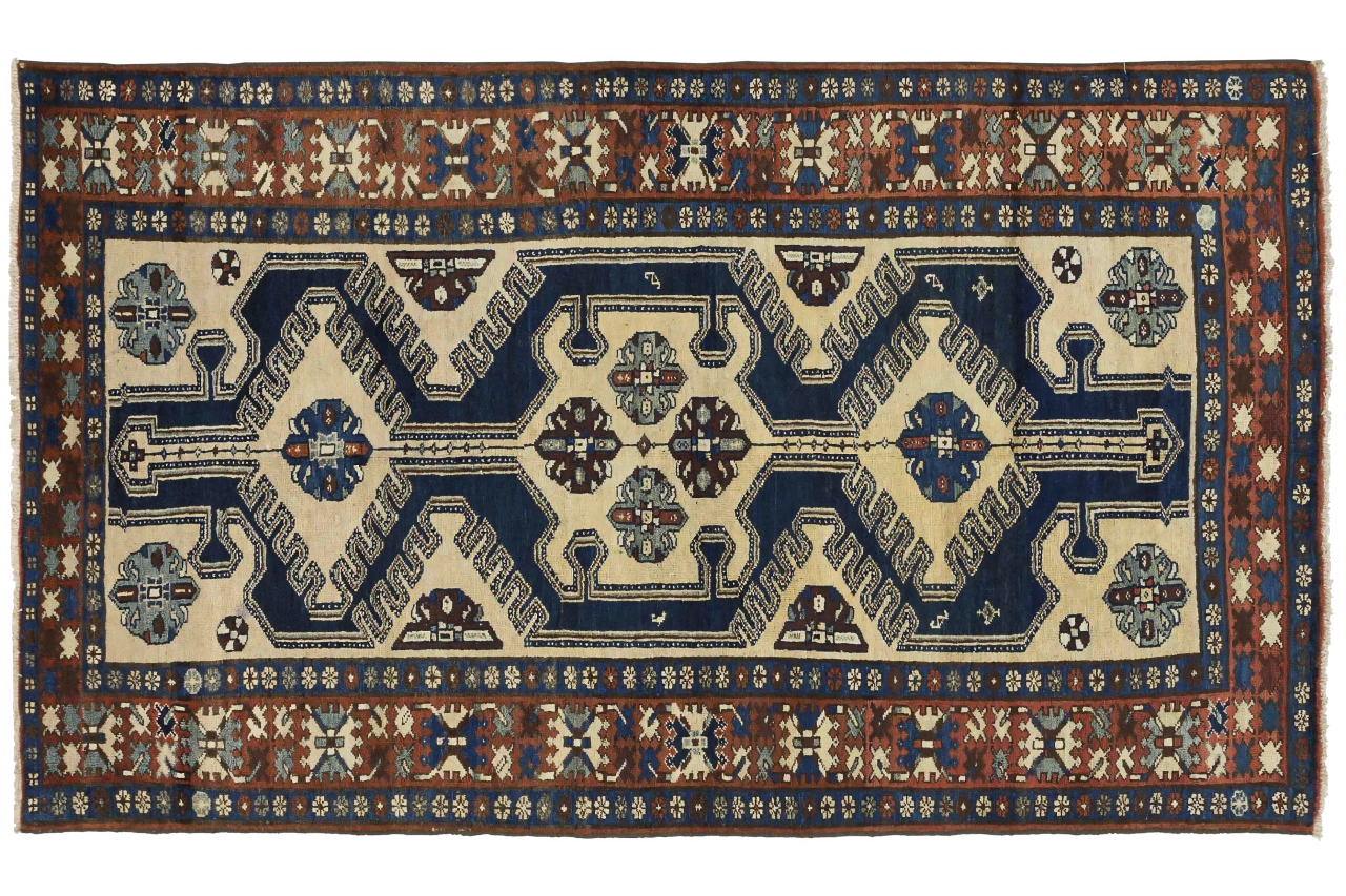 Antique Persian Hamadan Transitional Rug 11054