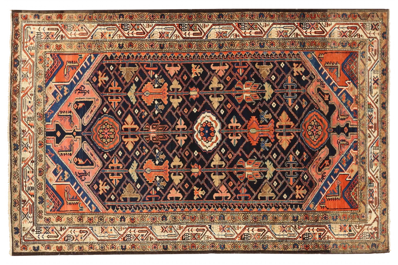 Antique Persian Malayer Traditional Rug 11058