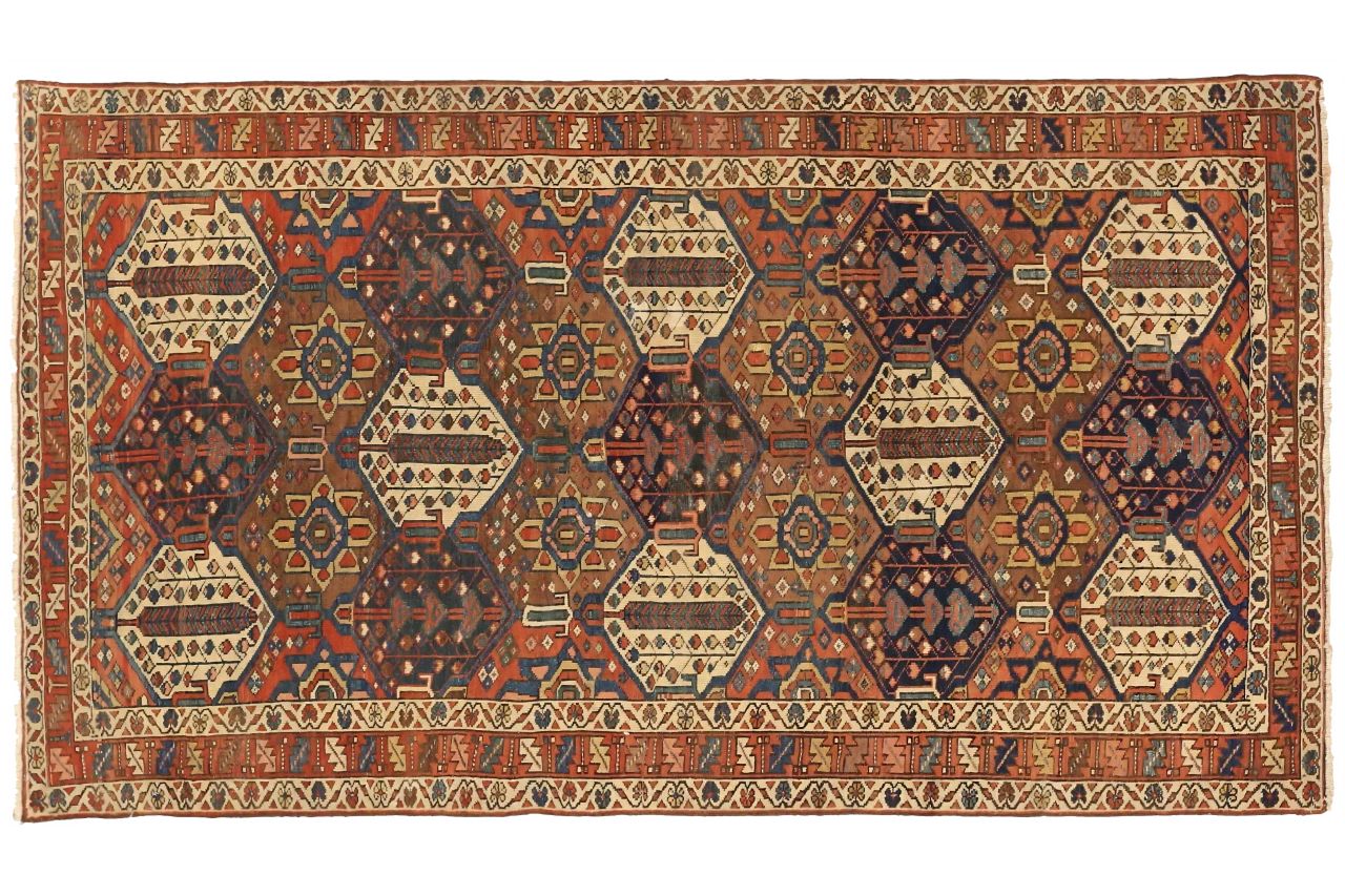Antique Persian Bakhtiar Traditional Rug 11066