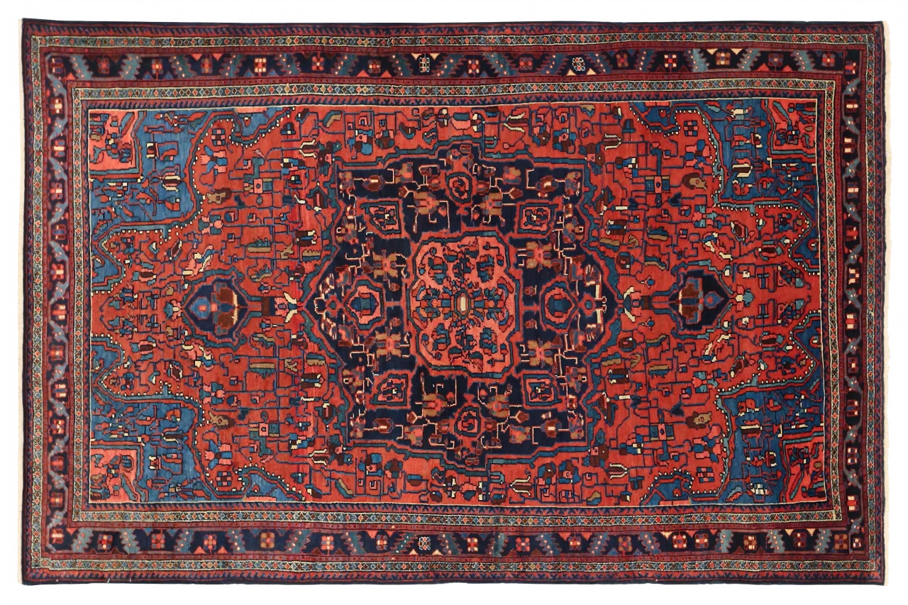 Antique Persian Hamadan Transitional Rug 11068