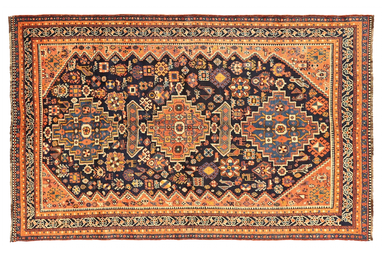 Antique Persian Shiraz Transitional Rug 11086