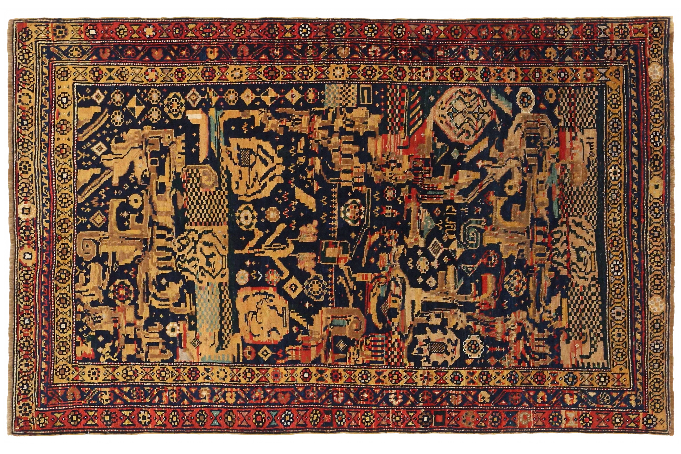 Antique Persian Kurdish Transitional Rug 11094