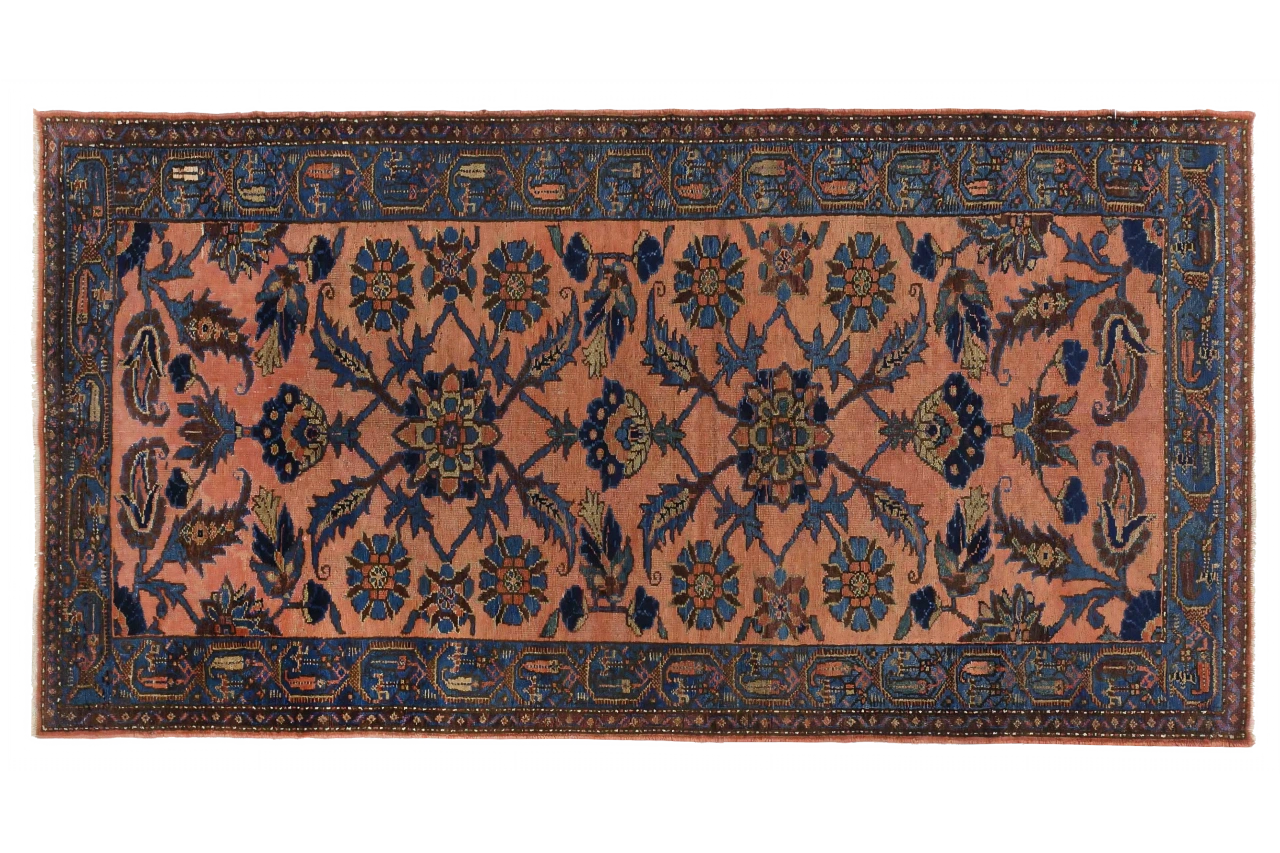 Antique Persian Hamadan Transitional Rug 11123