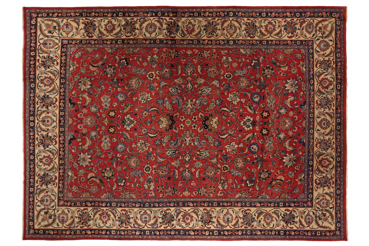 Antique Persian Mashad Traditional Rug 11140