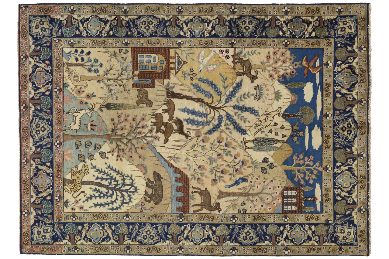 Antique Persian Tabriz Transitional Rug 11166