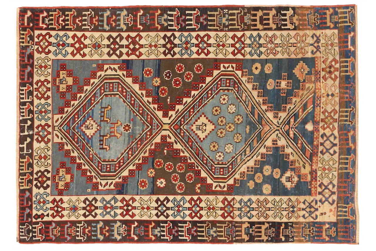 Antique Russia Kazakhstan Transitional Rug 11177