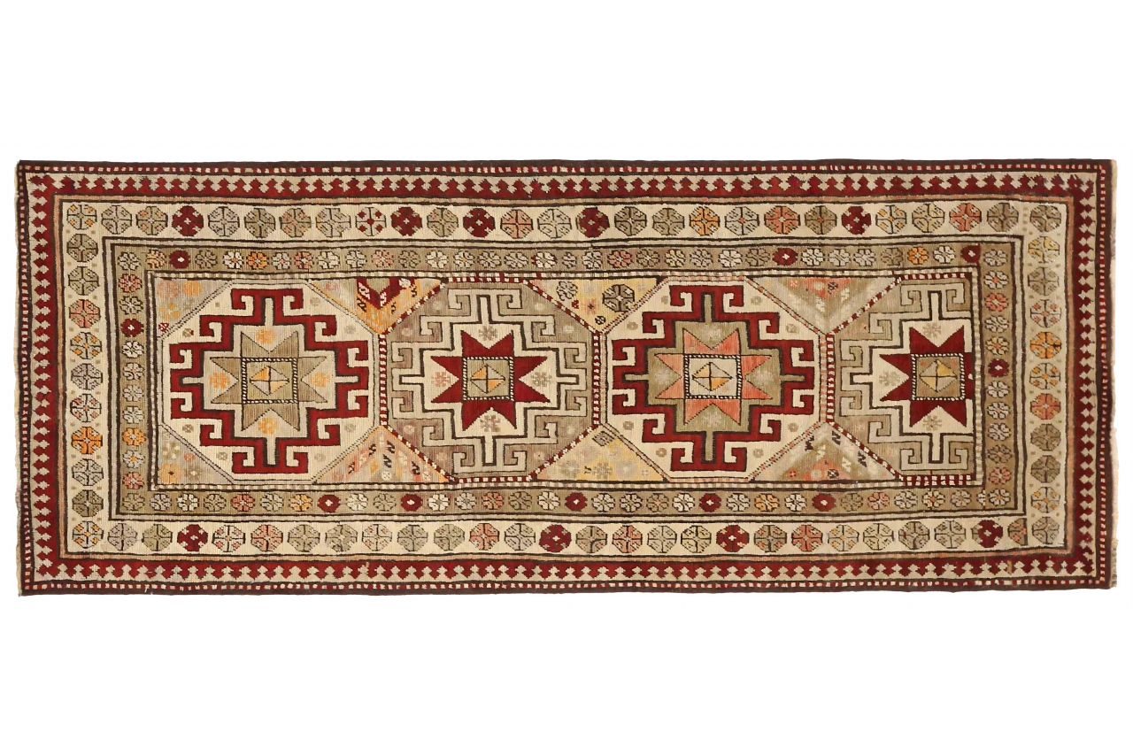 Antique Russia Kazakhstan Transitional Rug 11178