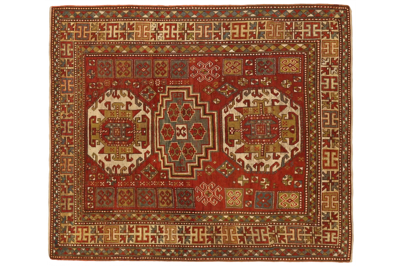 Antique Russia Kazakhstan Traditional Rug 11188