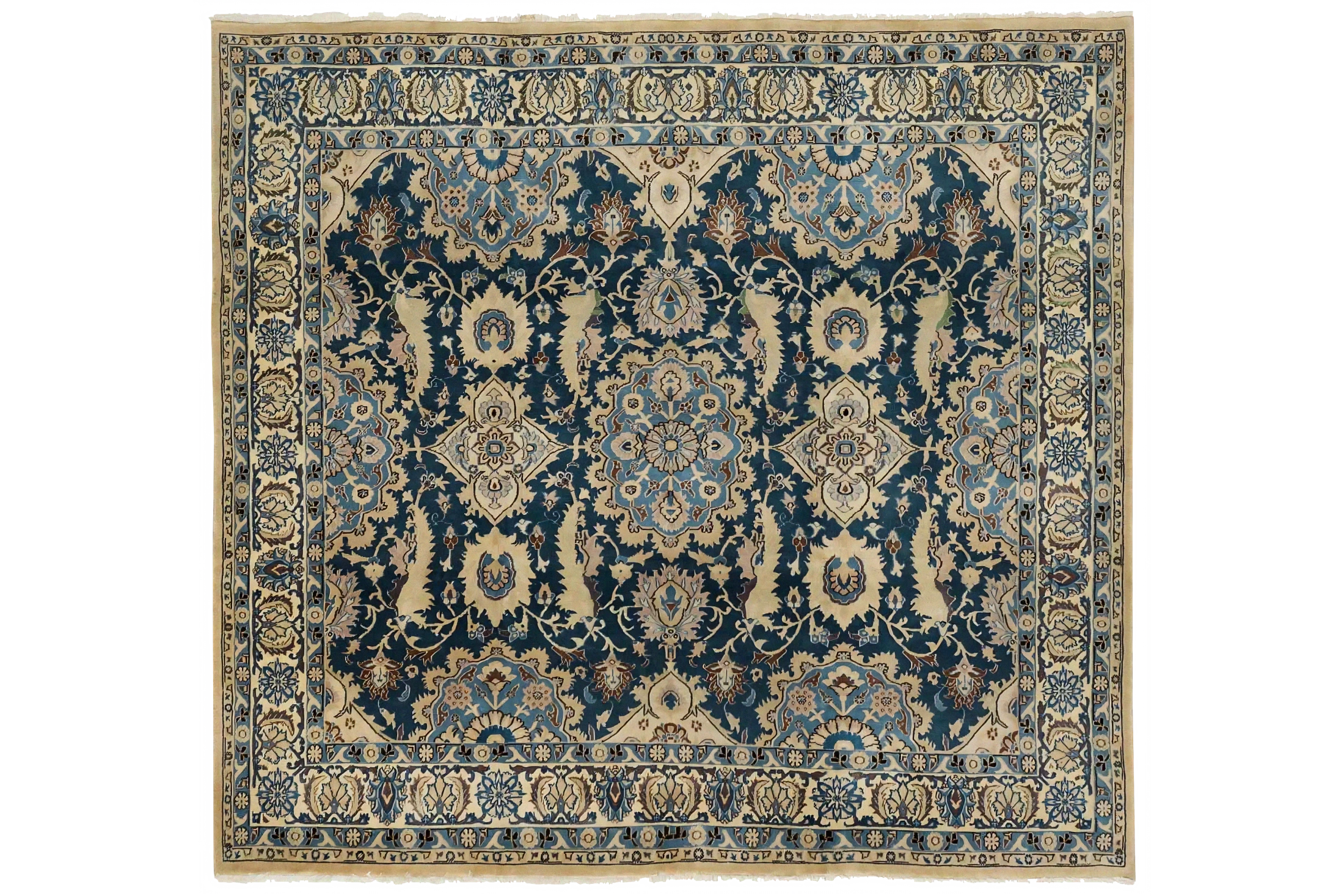 Antique Persian Nain Transitional Rug 11198