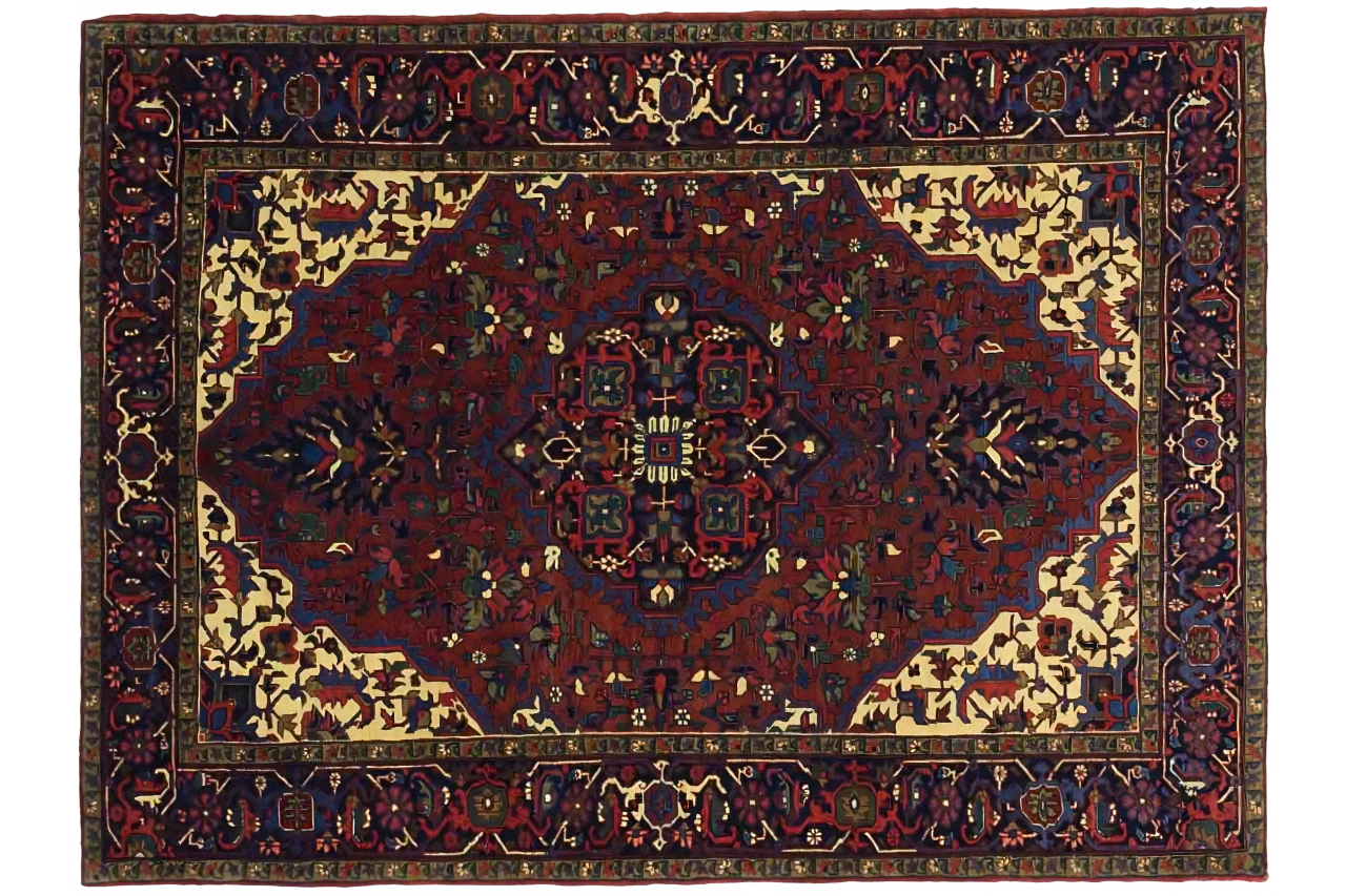 Antique Persian Heriz Traditional Rug 11403