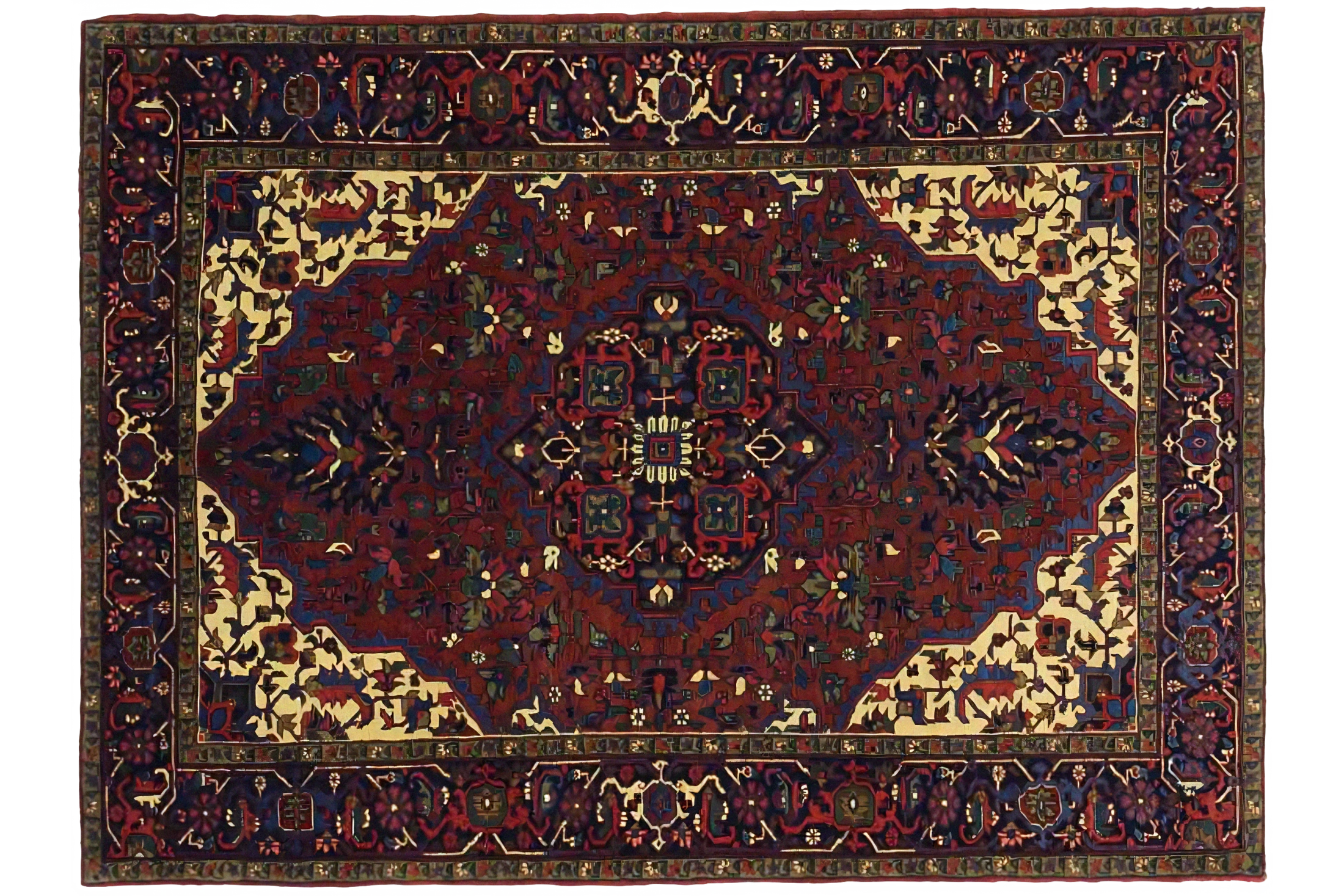 Antique Persian Heriz Traditional Rug 11403