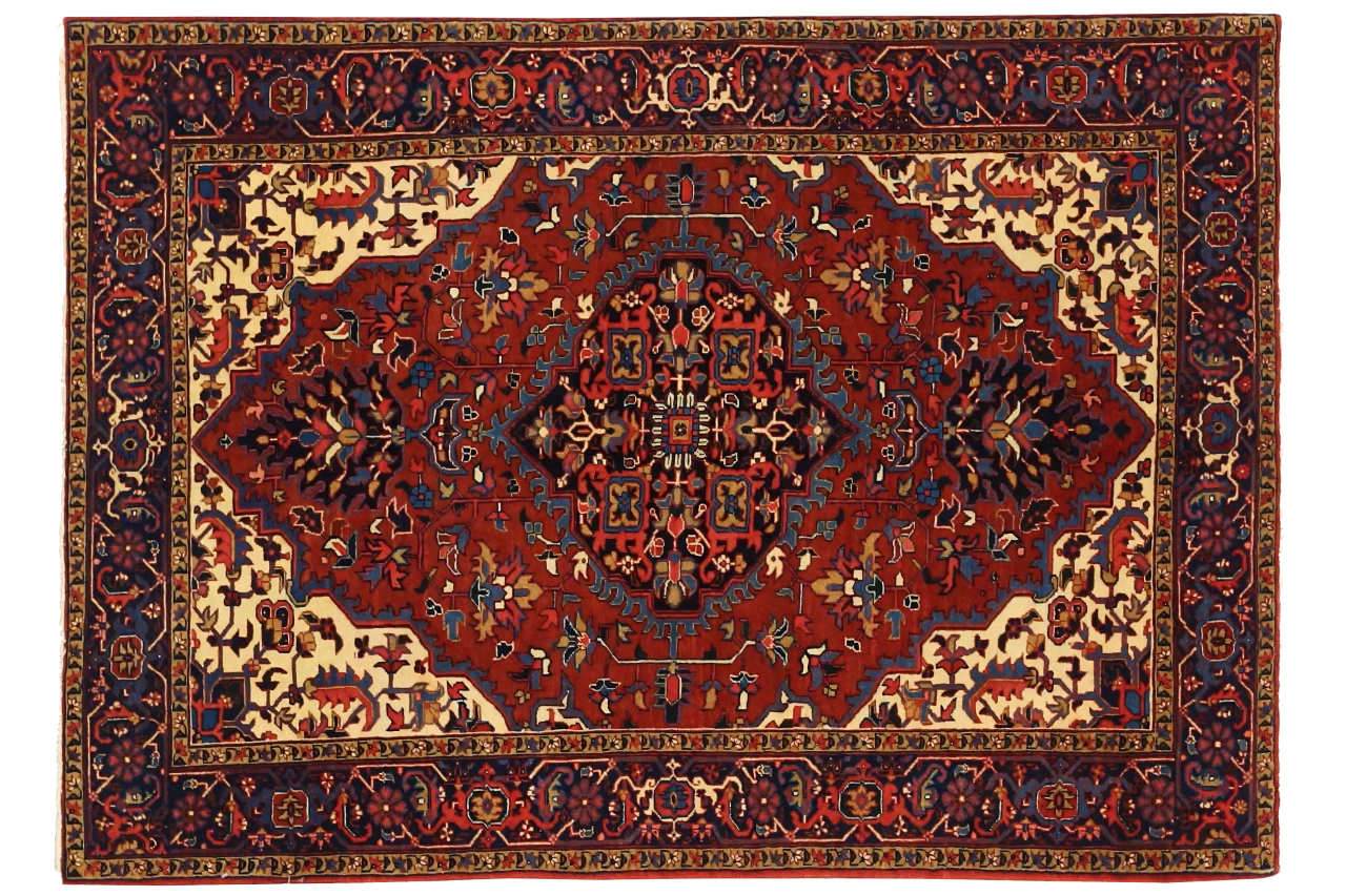 Antique Persian Heriz Traditional Rug 11419