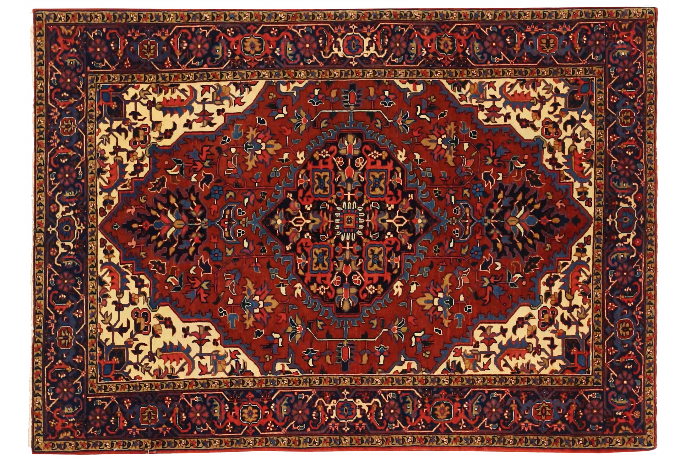 Antique Persian Heriz Traditional Rug 11419