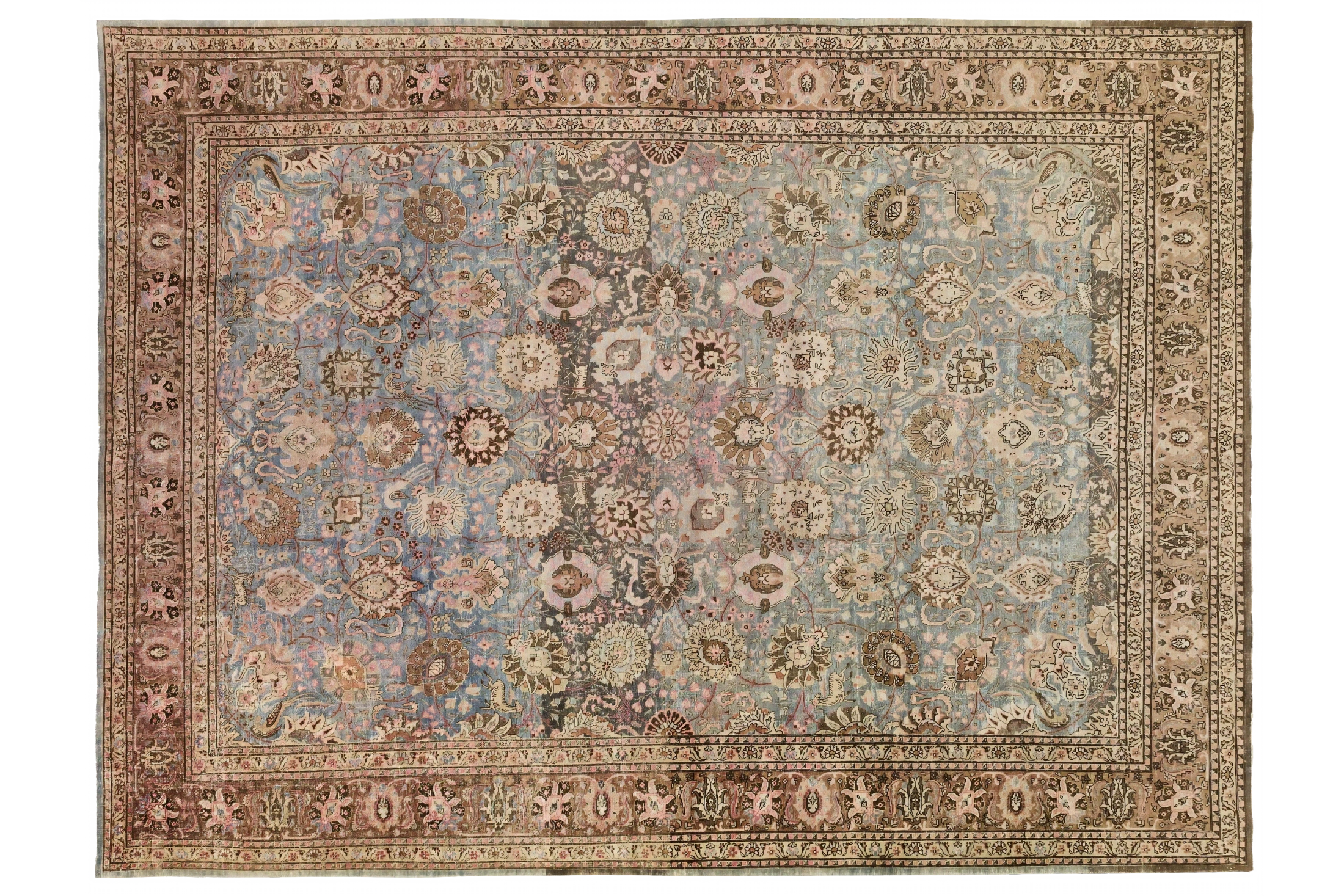 Antique Persian Tabriz Transitional Rug 11423