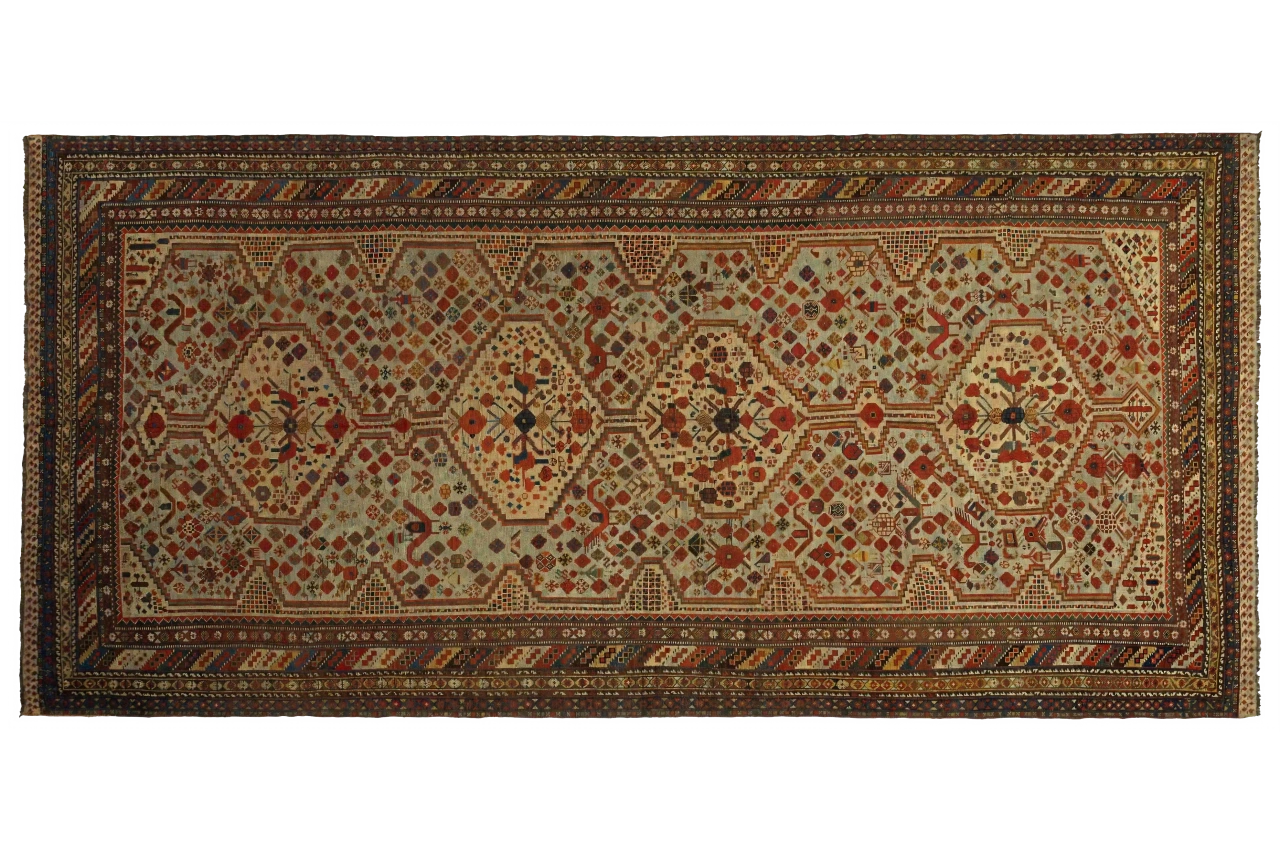 Antique Persian Shiraz Transitional Rug 11559