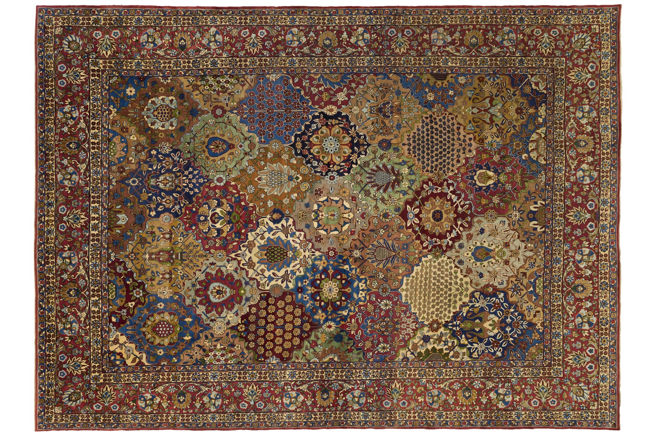 Antique Persian Yazd Transitional Rug 11639