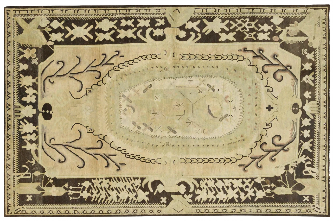 Antique Russia Khotan Transitional Rug 11706