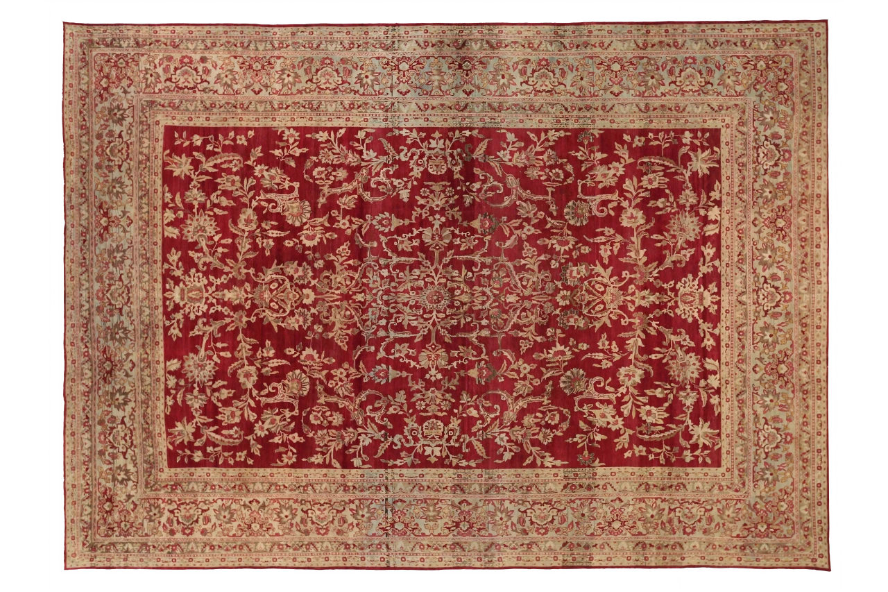 Antique Persian Yazd Traditional Rug 11712