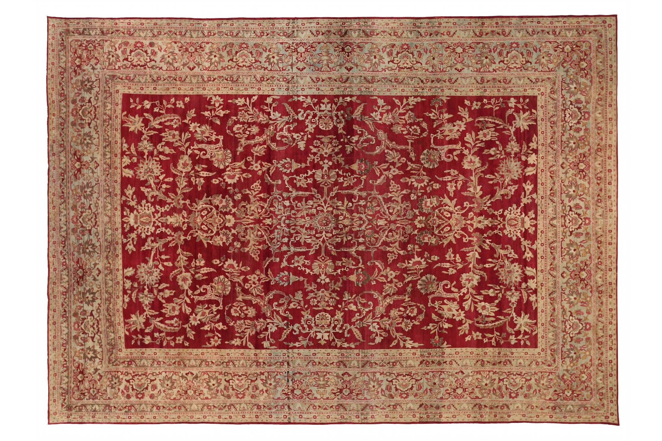 Antique Persian Yazd Traditional Rug 11712