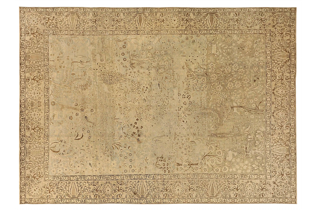 Antique Persian Tabriz Transitional Rug 12052