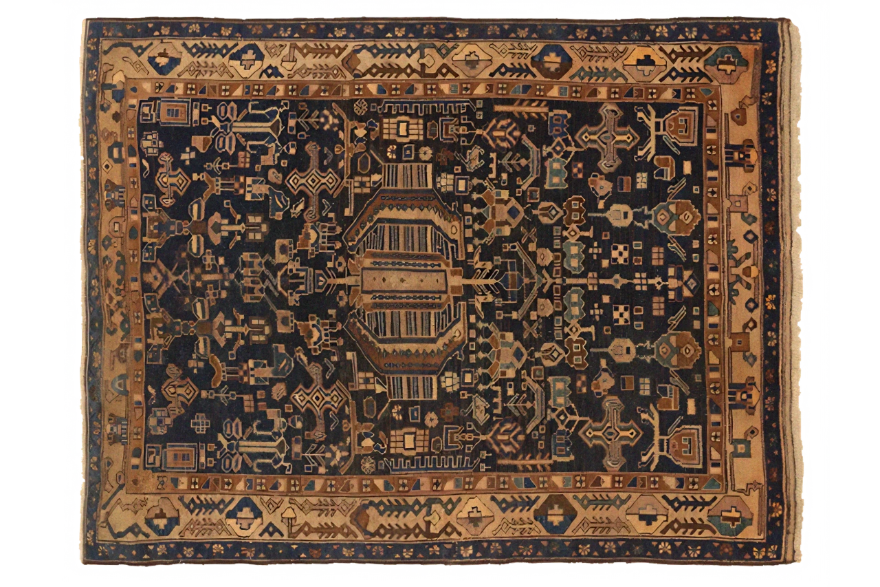 Antique Persian Kurdish Traditional Rug 12719