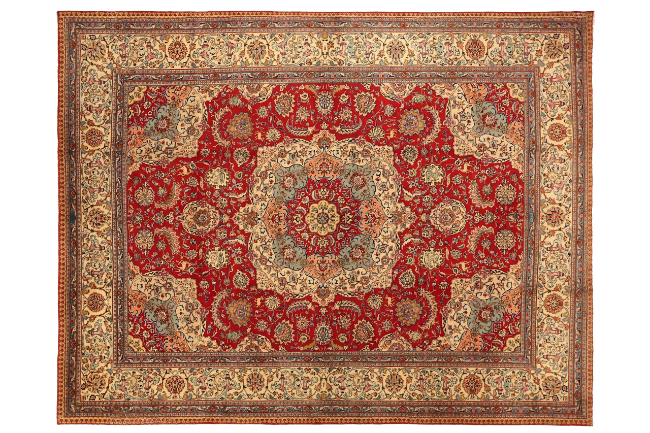 Antique Persian Tabriz Traditional Rug 12752