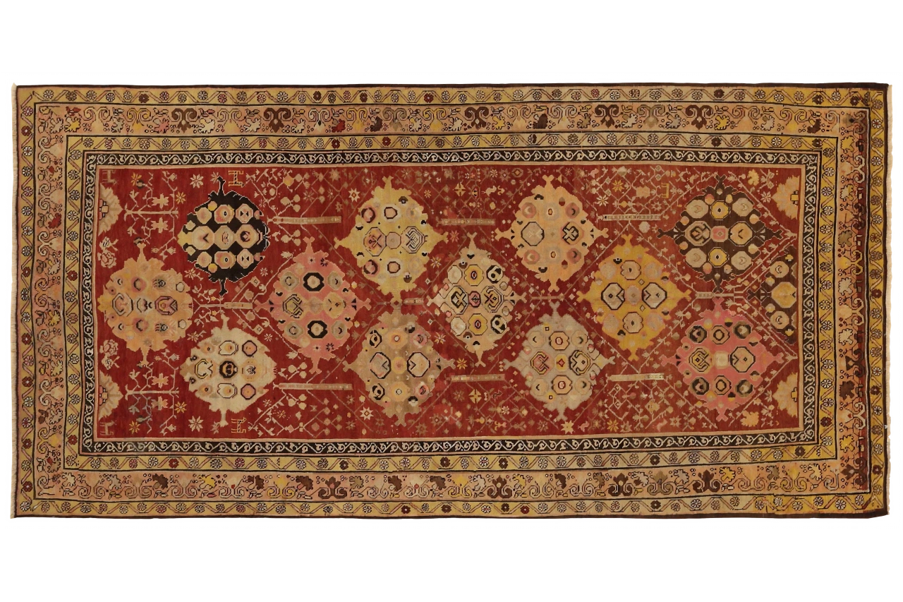 Antique Russia Kazakhstan Traditional Rug 13296