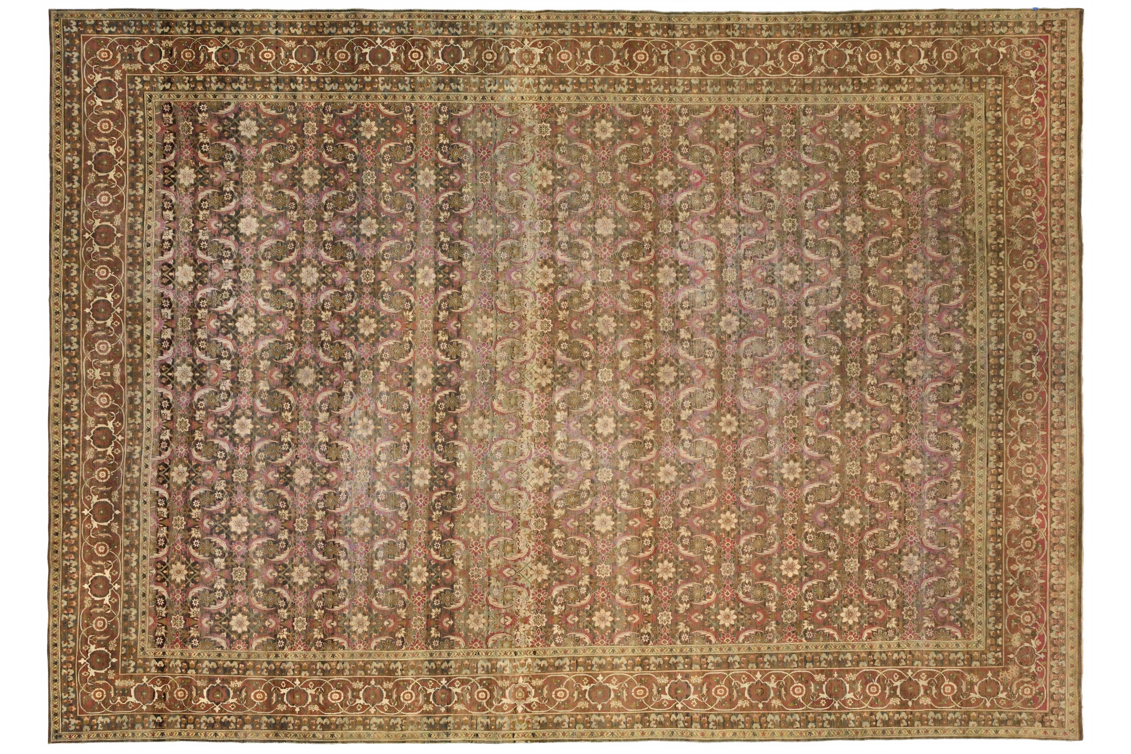Antique Persian Yazd Transitional Rug 13688
