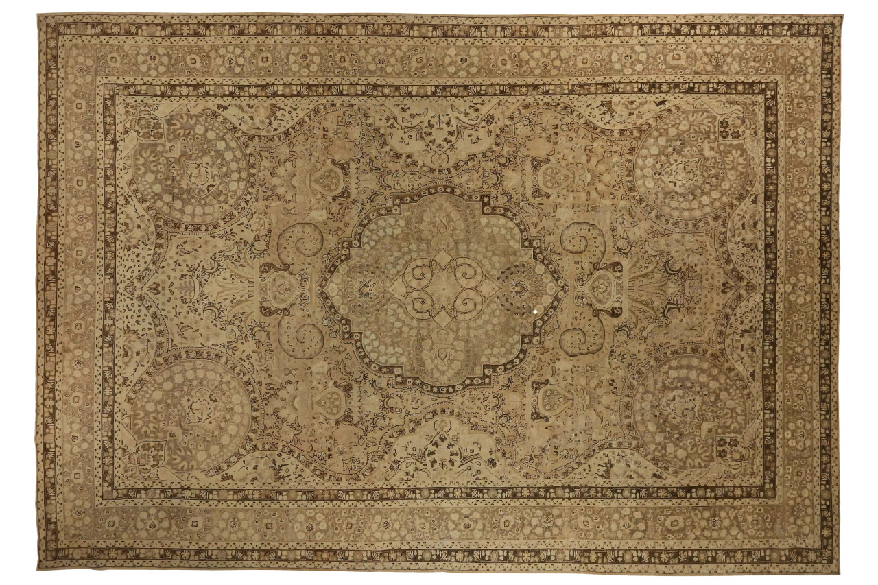 Antique Persian Tabriz Transitional Rug 15024