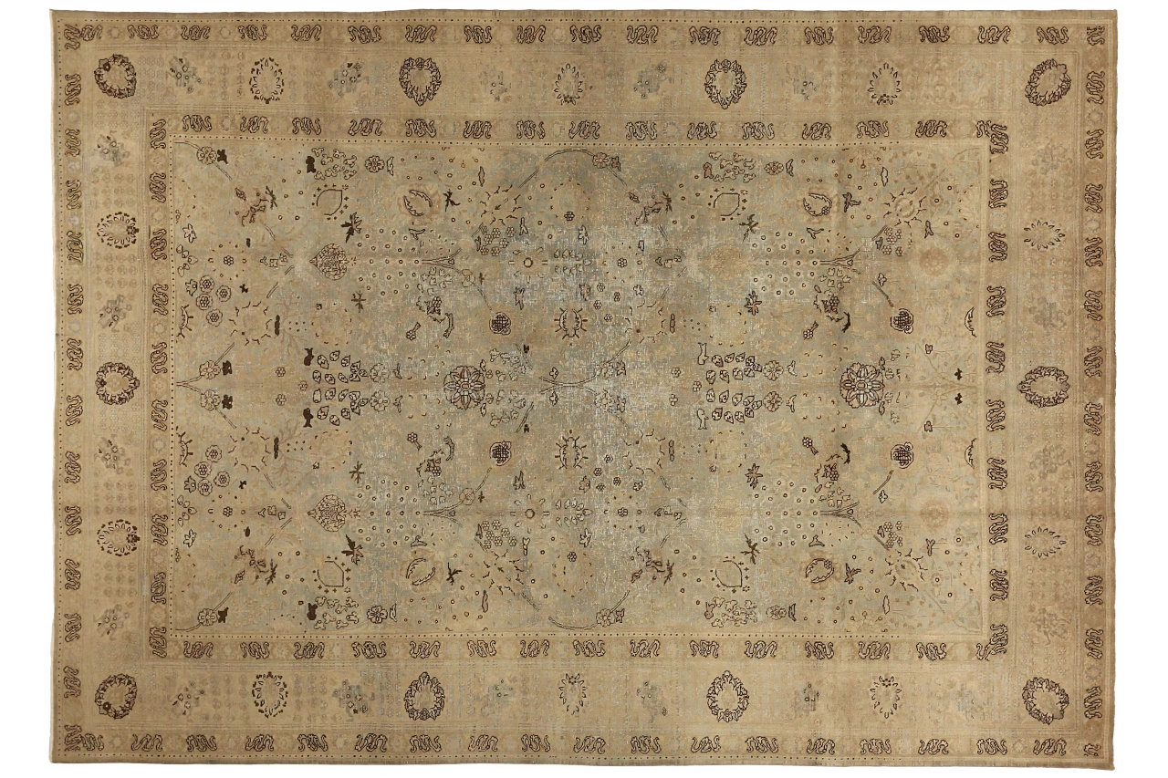 Antique Persian Tabriz Transitional Rug 15025