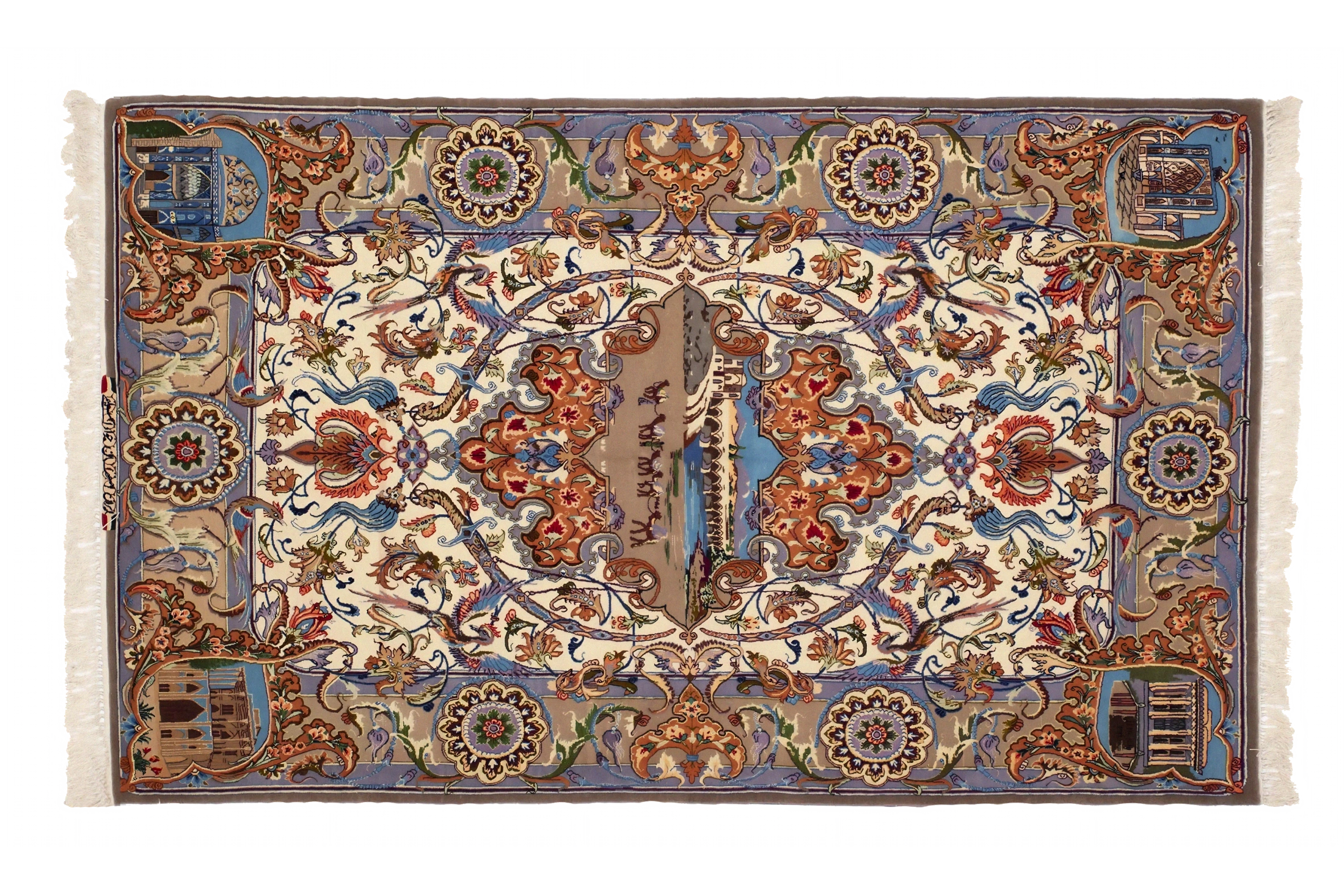 Persian Isfahan Traditional Rug 15104